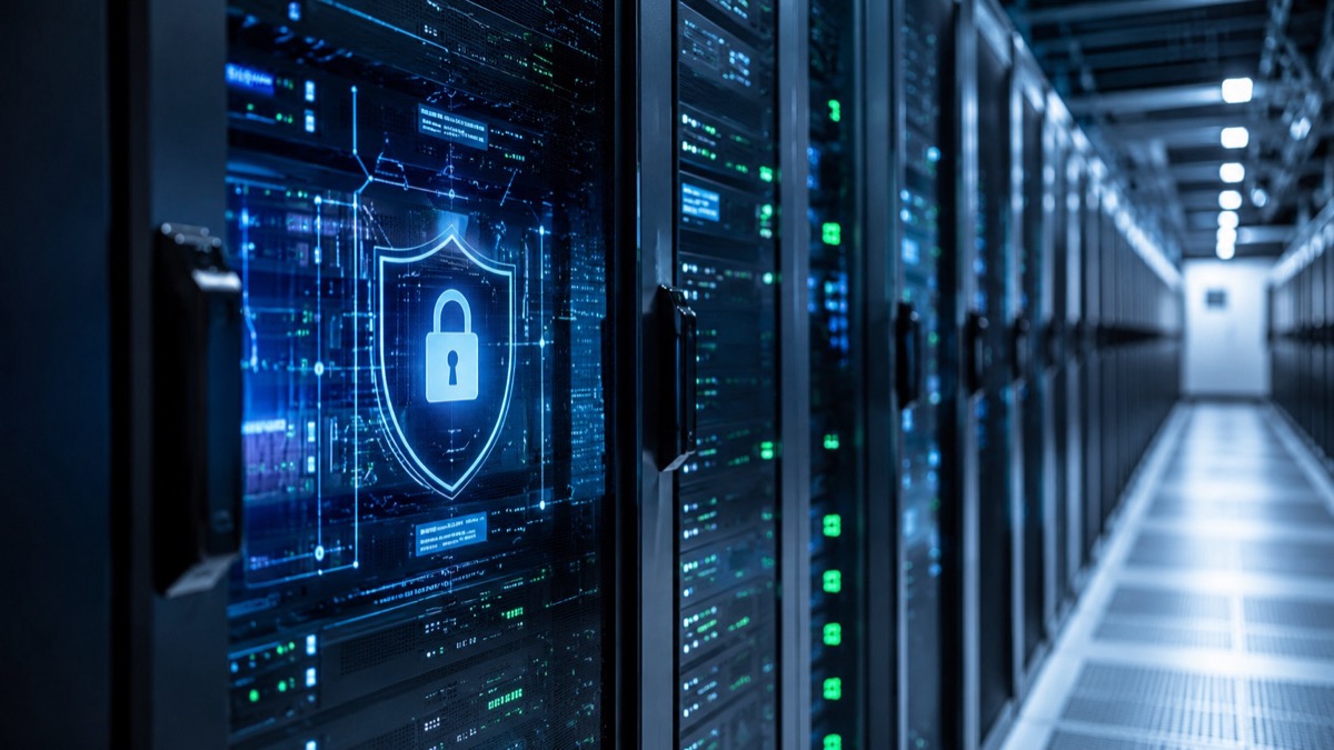 Digital shield and lock protecting data center servers