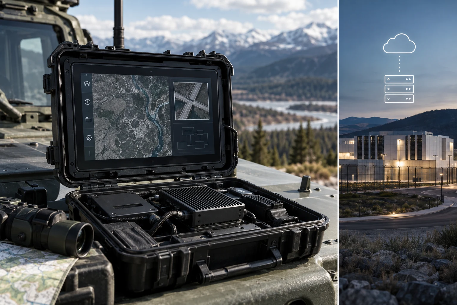 A compact model-serving device in a field deployment.