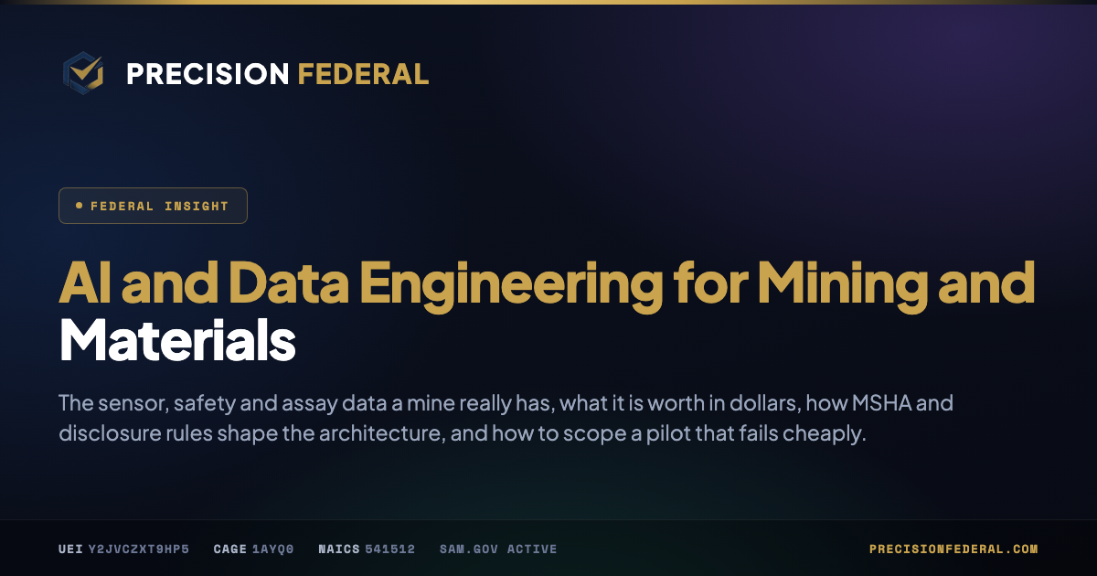 AI and Data Engineering for Mining and Materials