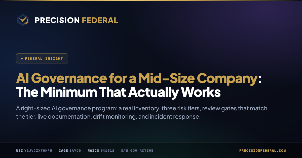 AI Governance for a Mid-Size Company: The Minimum That Actually Works