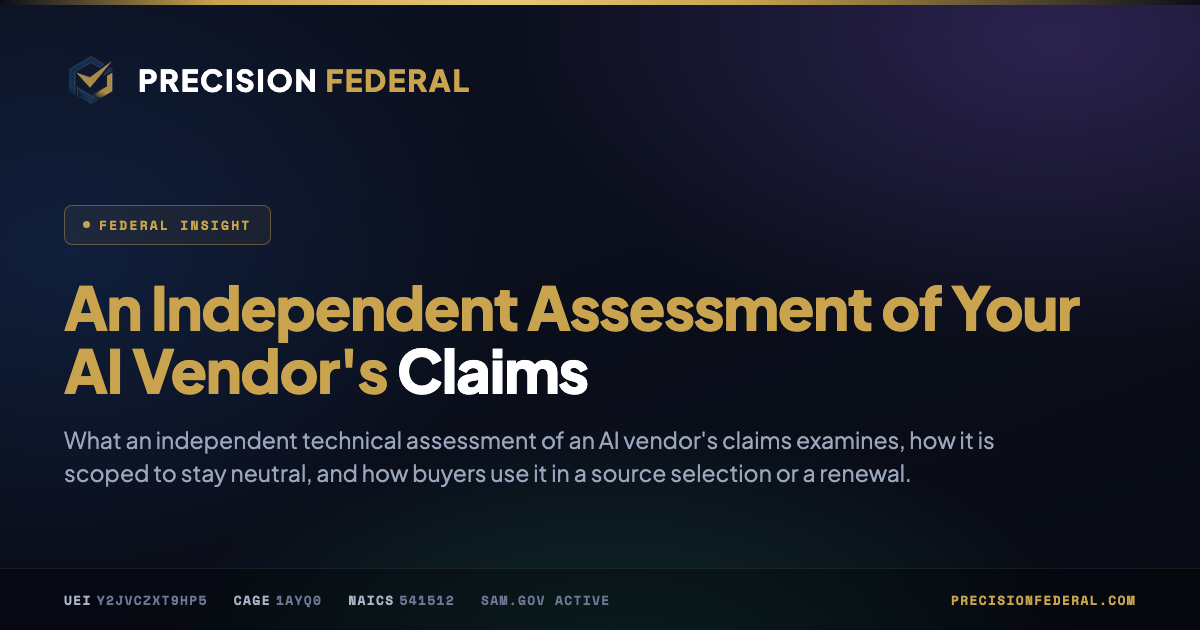An Independent Assessment of Your AI Vendor's Claims
