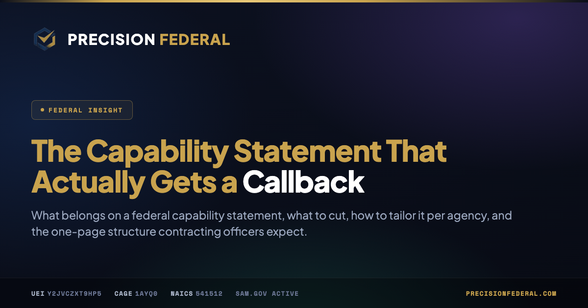 The Capability Statement That Actually Gets a Callback
