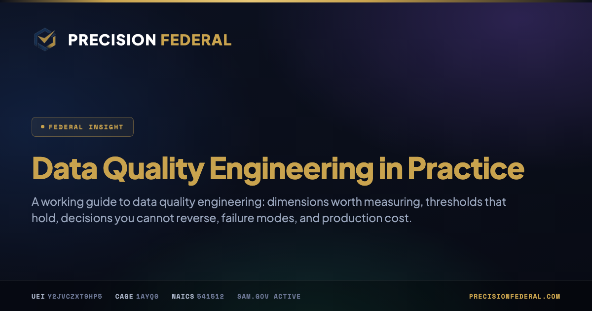 Data Quality Engineering in Practice