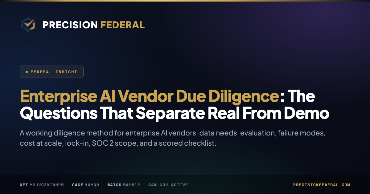 Enterprise AI Vendor Due Diligence: The Questions That Separate Real From Demo