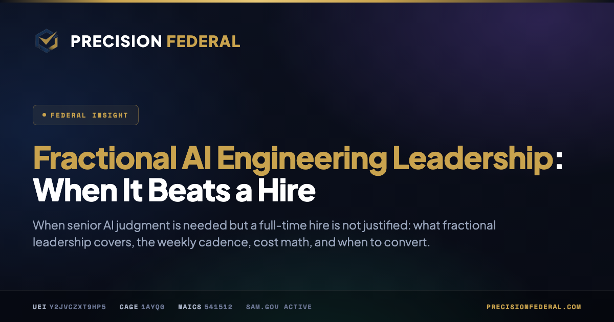 Fractional AI Engineering Leadership: When It Beats a Hire