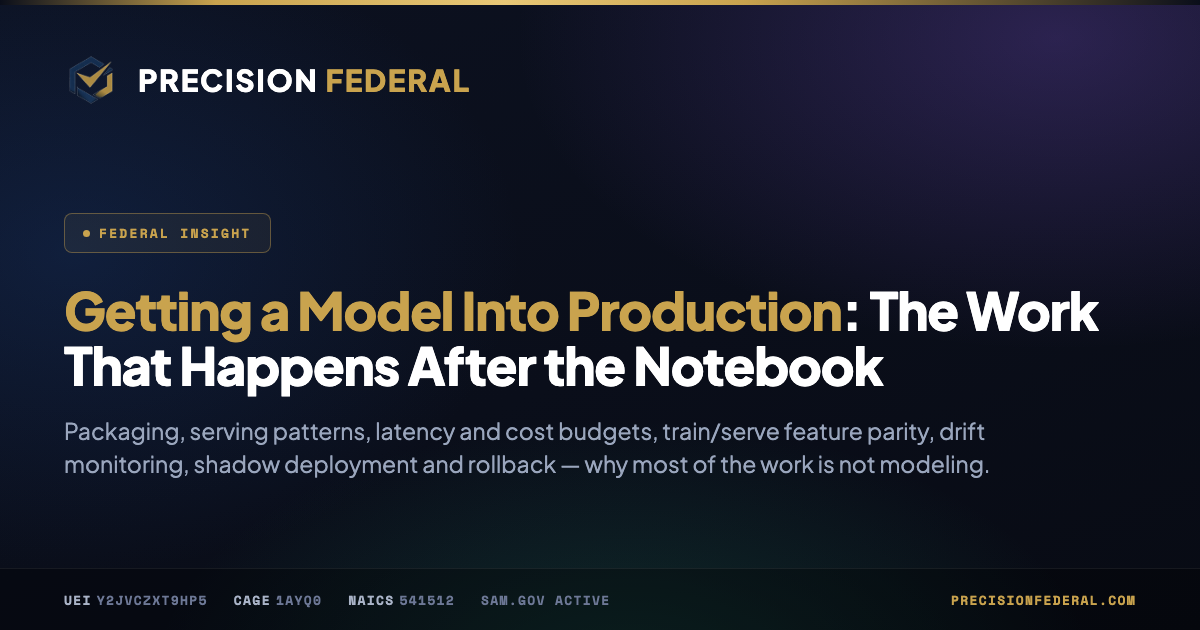 Getting a Model Into Production: The Work That Happens After the Notebook