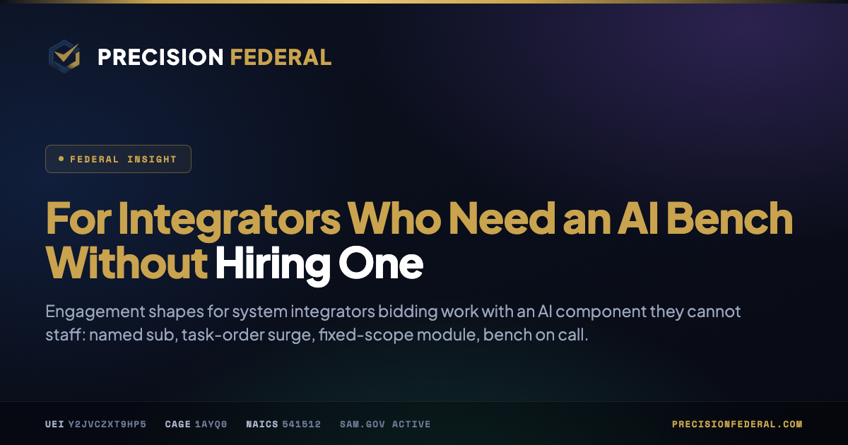 For Integrators Who Need an AI Bench Without Hiring One