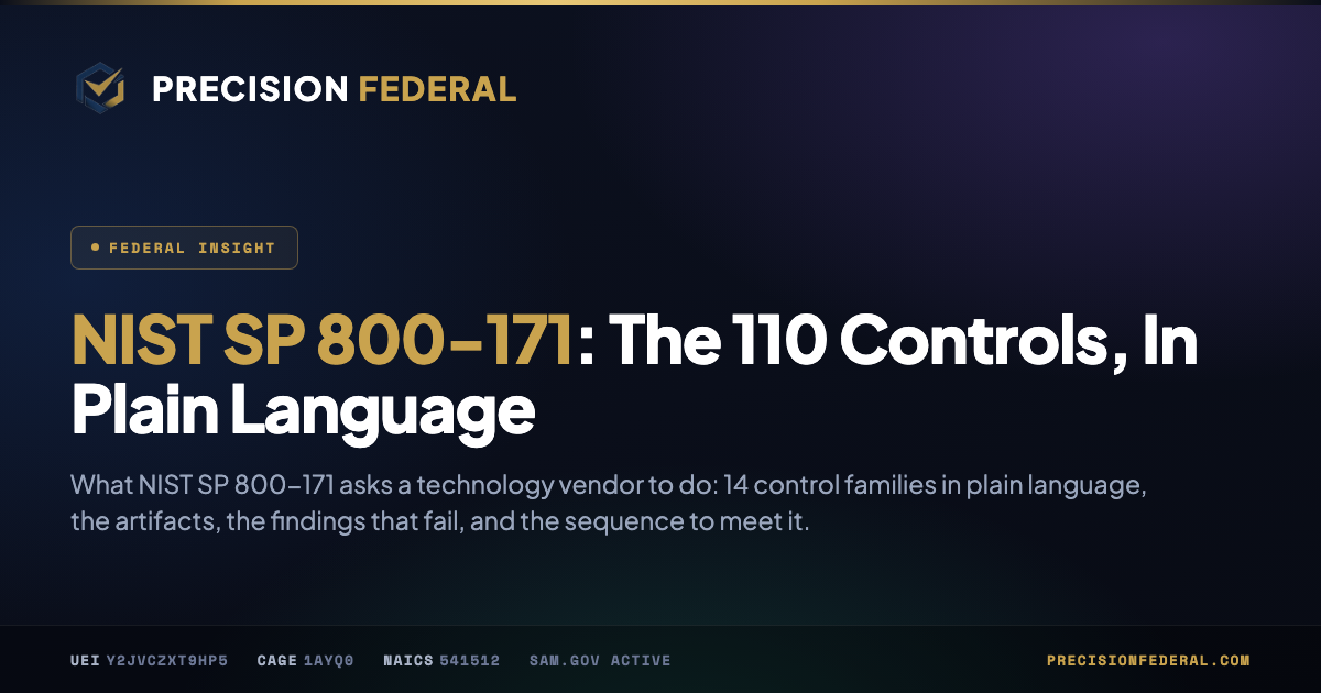 NIST SP 800-171: The 110 Controls, In Plain Language