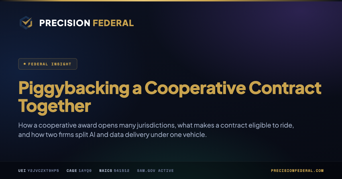 Piggybacking a Cooperative Contract Together