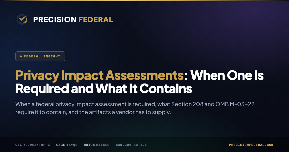 Privacy Impact Assessments: When One Is Required and What It Contains