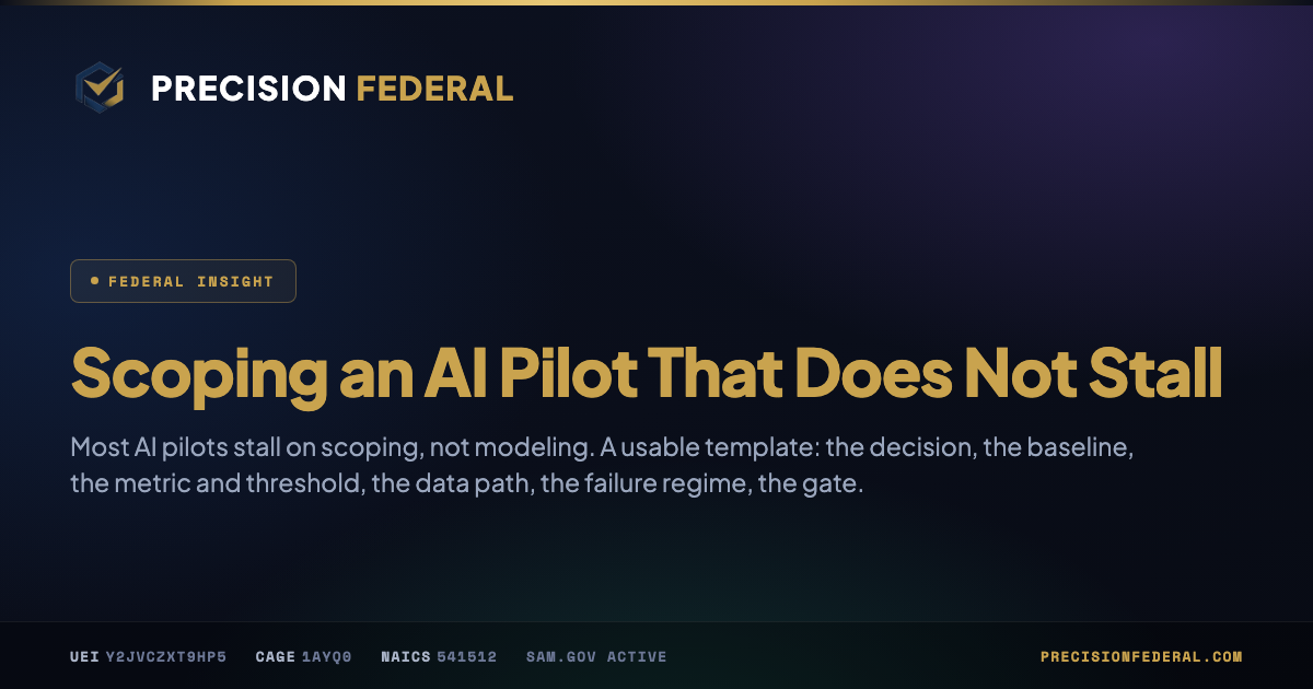 Scoping an AI Pilot That Does Not Stall