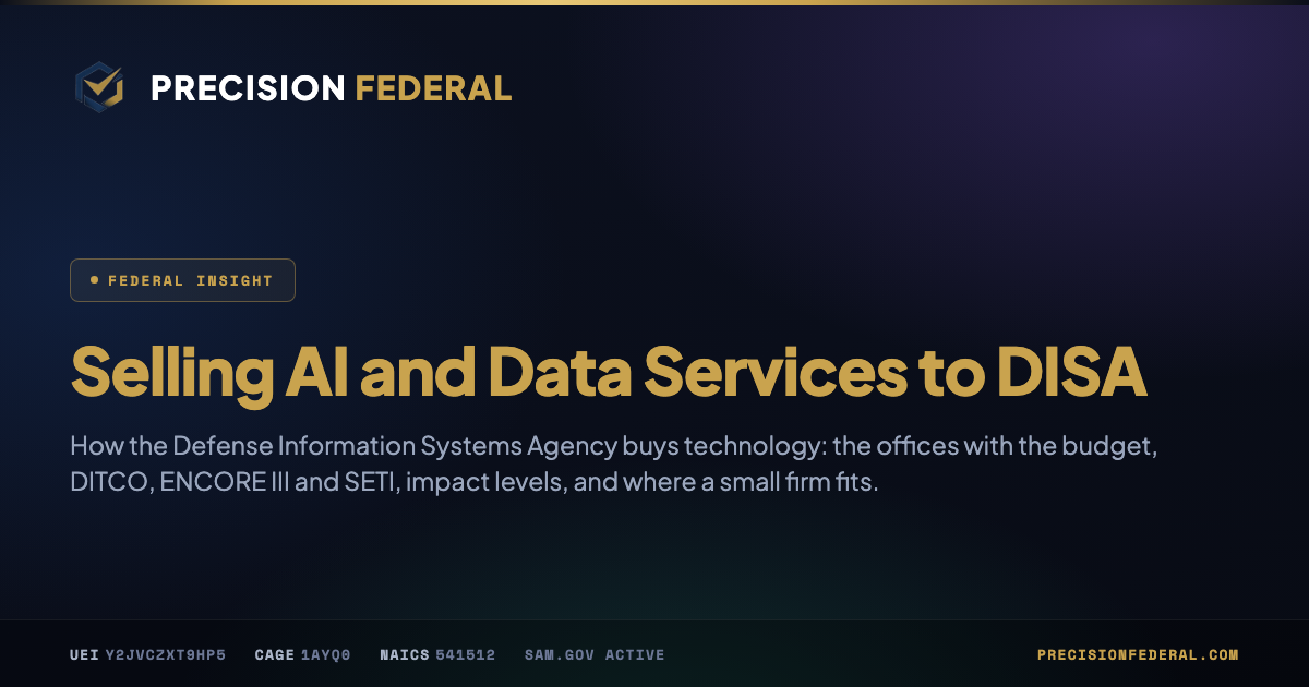 Selling AI and Data Services to DISA
