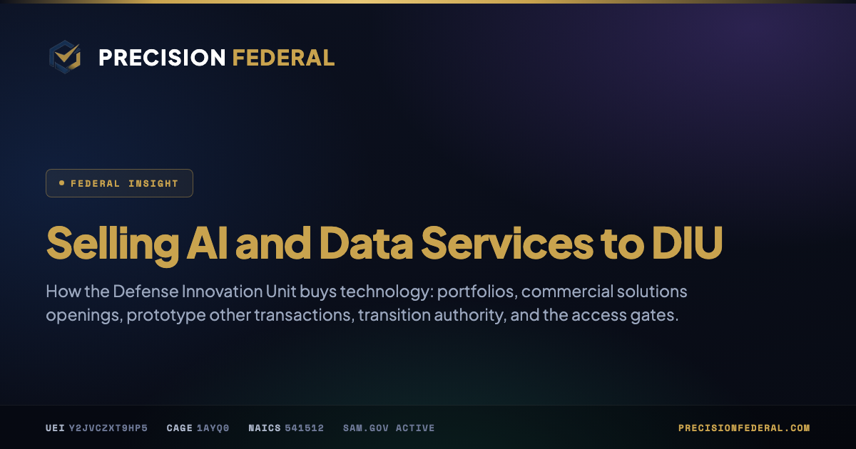 Selling AI and Data Services to DIU