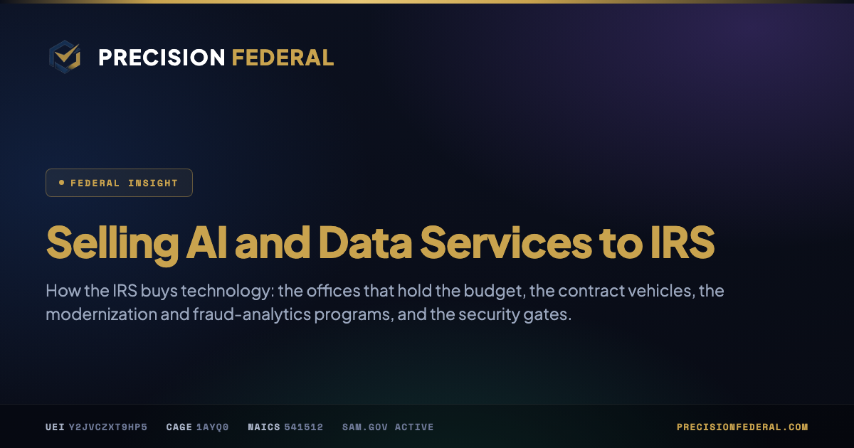 Selling AI and Data Services to IRS