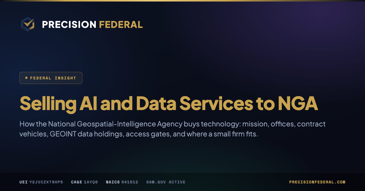 Selling AI and Data Services to NGA