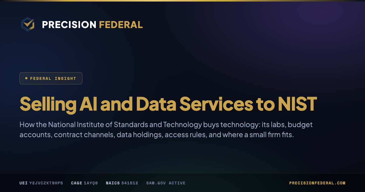 Selling AI and Data Services to NIST