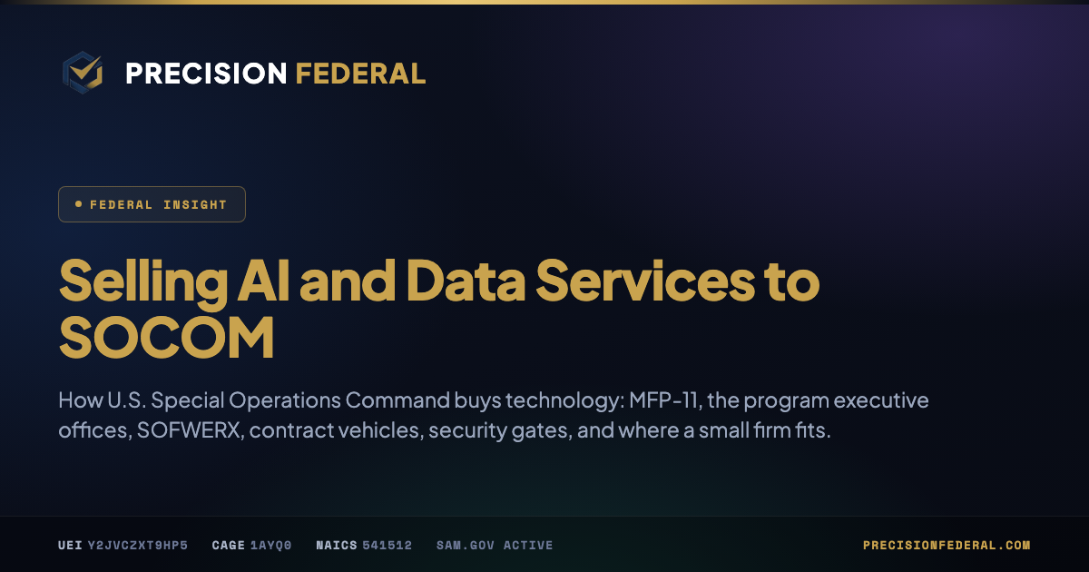 Selling AI and Data Services to SOCOM
