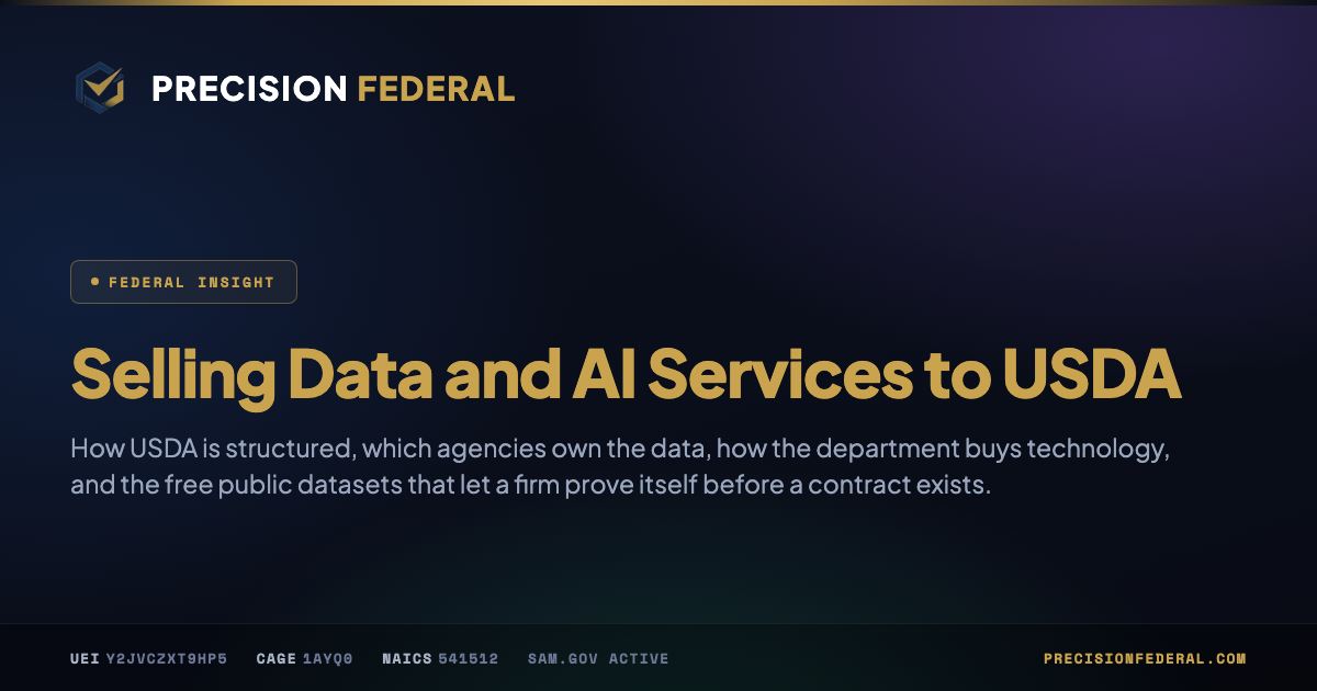 Selling Data and AI Services to USDA