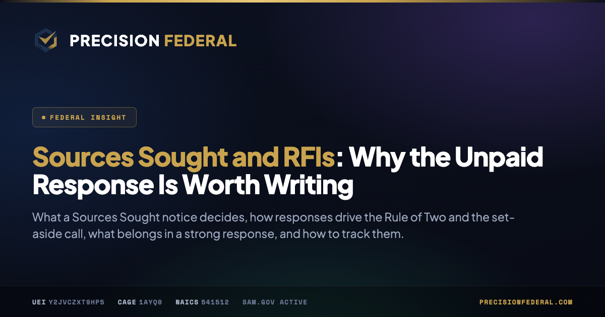 Sources Sought and RFIs: Why the Unpaid Response Is Worth Writing