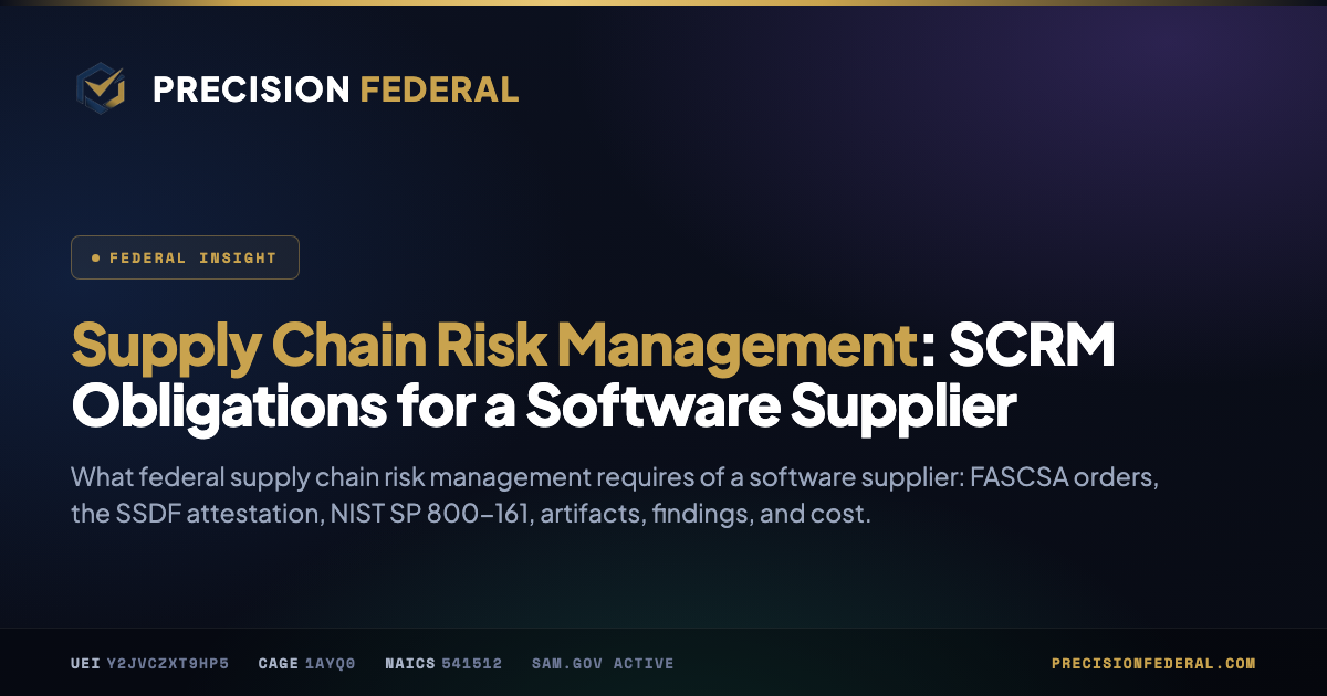 Supply Chain Risk Management: SCRM Obligations for a Software Supplier
