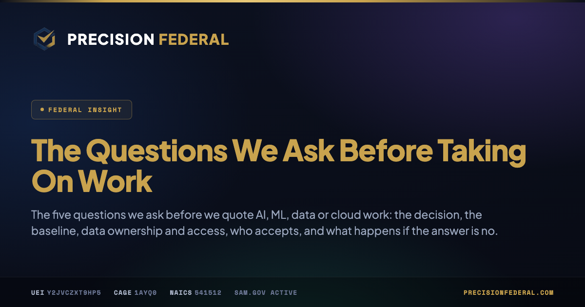 The Questions We Ask Before Taking On Work