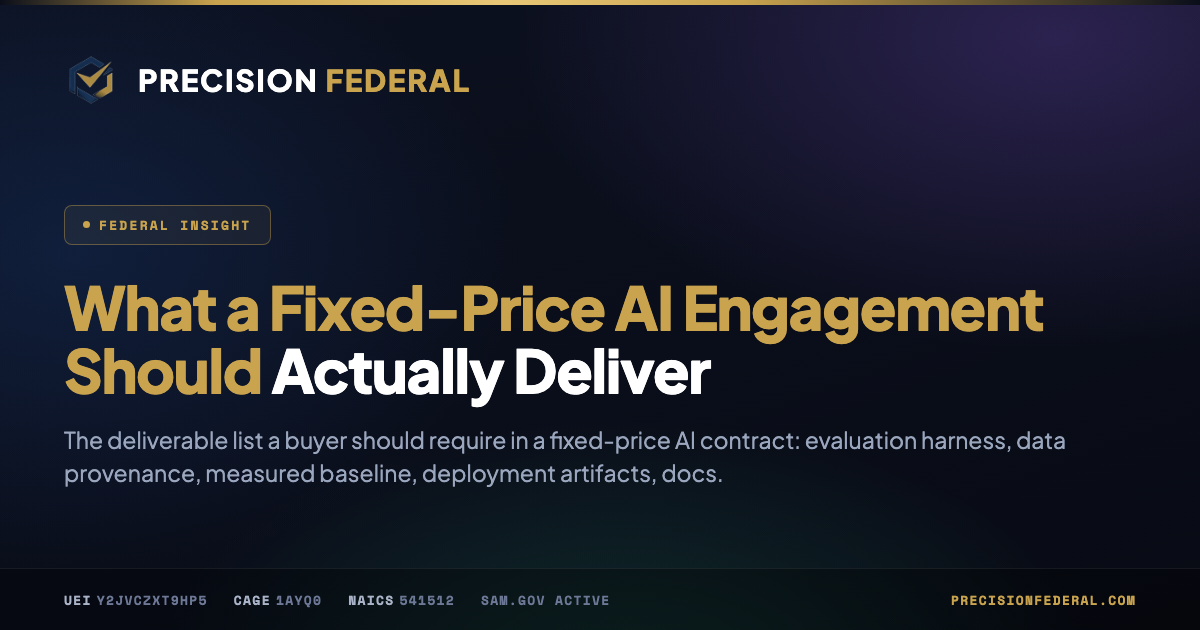 What a Fixed-Price AI Engagement Should Actually Deliver