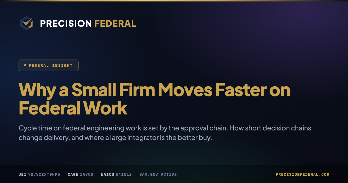 Why a Small Firm Moves Faster on Federal Work